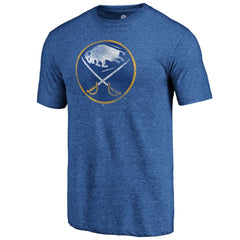 Buffalo Sabres Distressed Logo Tri-Blend T-Shirt - Royal - NHL 202545417