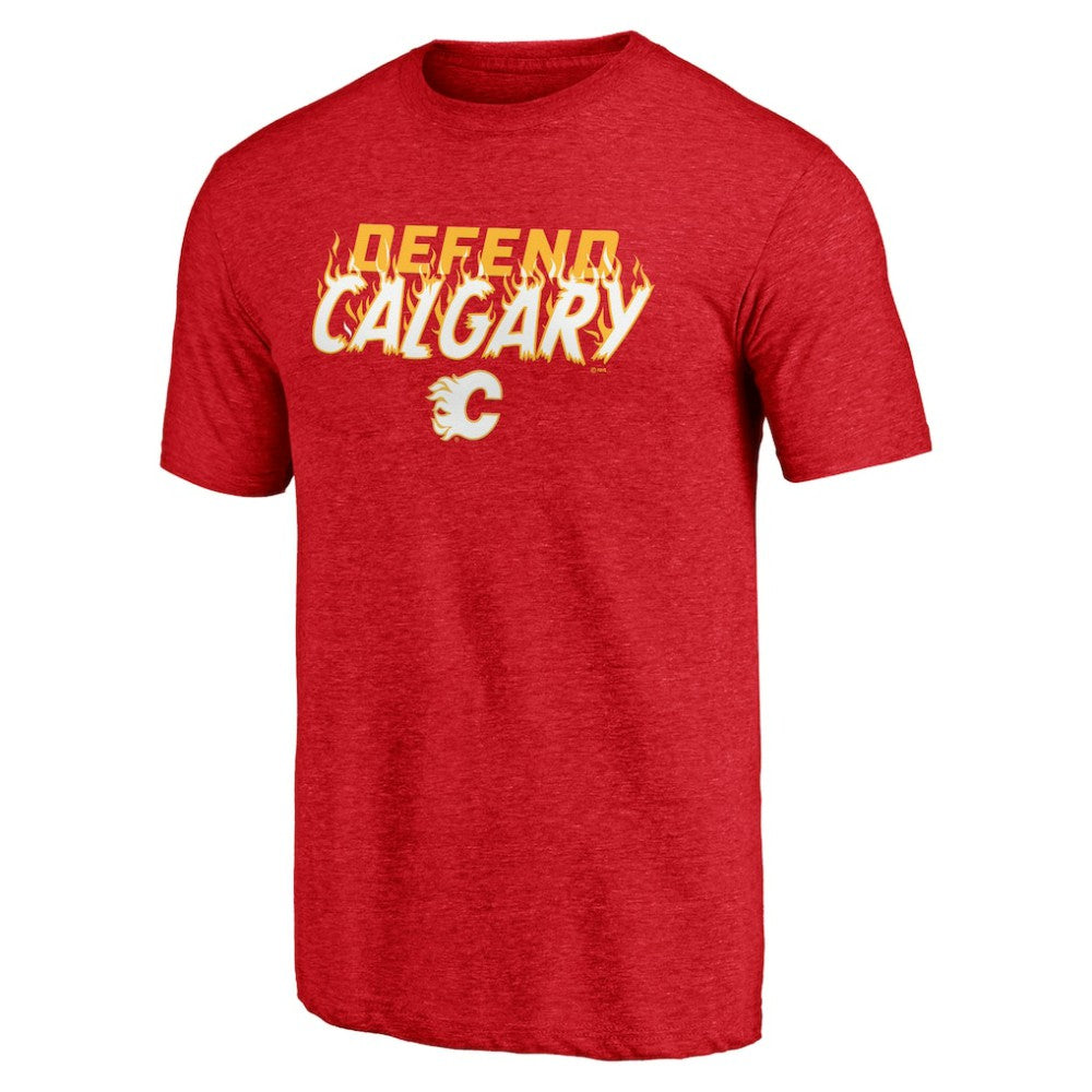 Calgary Flames Shoot to Score Tri-Blend T-Shirt - Red - NHL 202545425