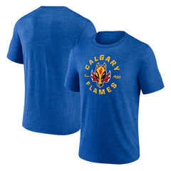 Calgary Flames Represent Tri-Blend T-Shirt - Blue - NHL 202545426