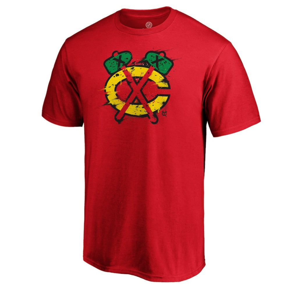 Chicago Blackhawks Splatter Logo T-Shirt - Red - NHL 202545440