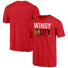 Chicago Blackhawks Shoot to Score Tri-Blend T-Shirt - Red - NHL 202545444
