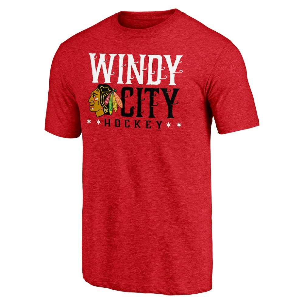 Chicago Blackhawks Shoot to Score Tri-Blend T-Shirt - Red - NHL 202545444