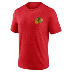 Chicago Blackhawks Earnest Will Tri-Blend T-Shirt - Red - NHL 202545445