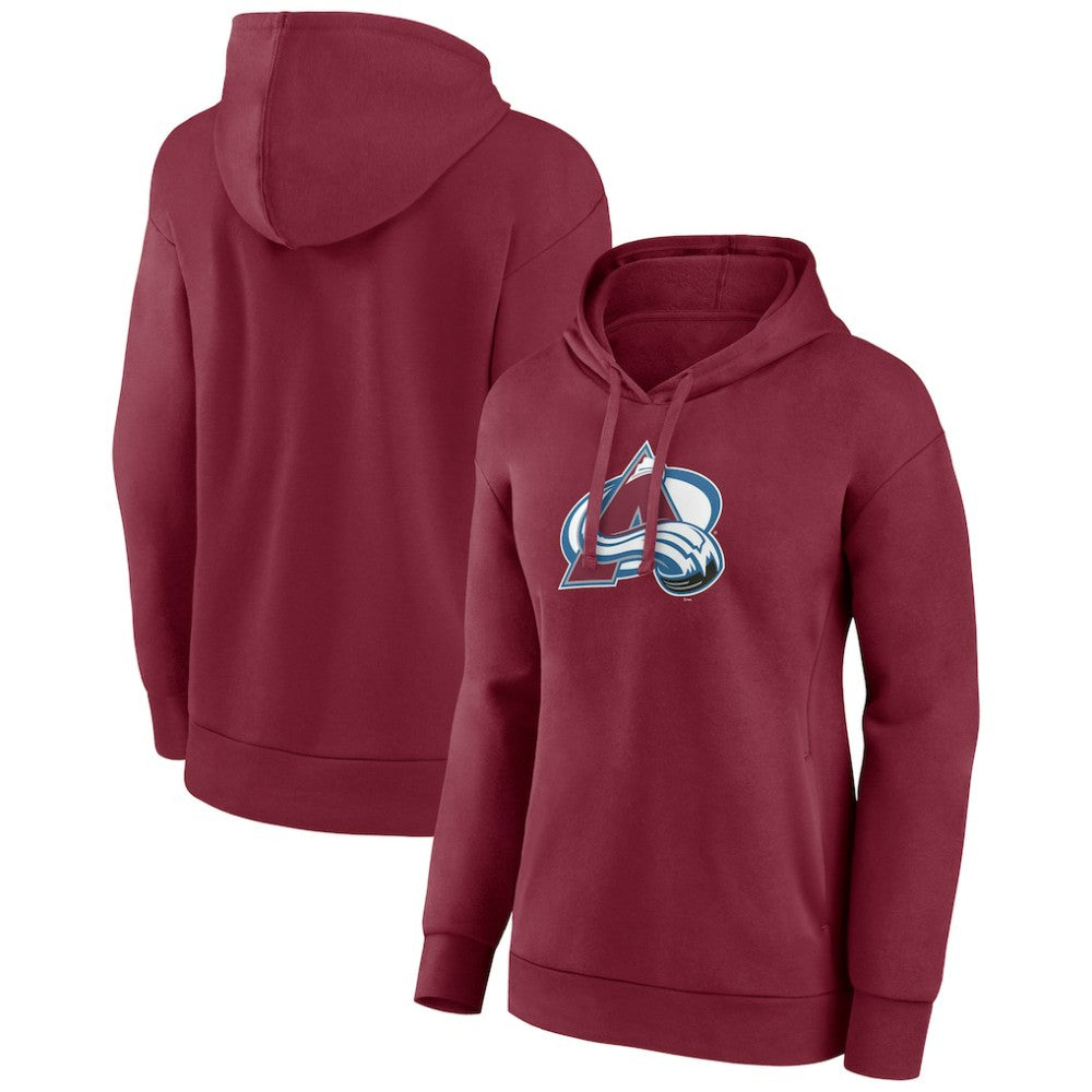 Colorado Avalanche Women's Primary Logo Pullover Hoodie - Burgundy - NHL 202545448