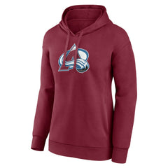 Colorado Avalanche Women's Primary Logo Pullover Hoodie - Burgundy - NHL 202545448