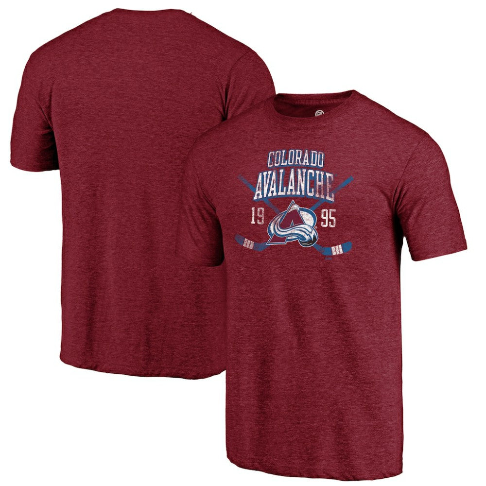 Colorado Avalanche Line Shift Tri-Blend T-Shirt - Burgundy - NHL 202545450