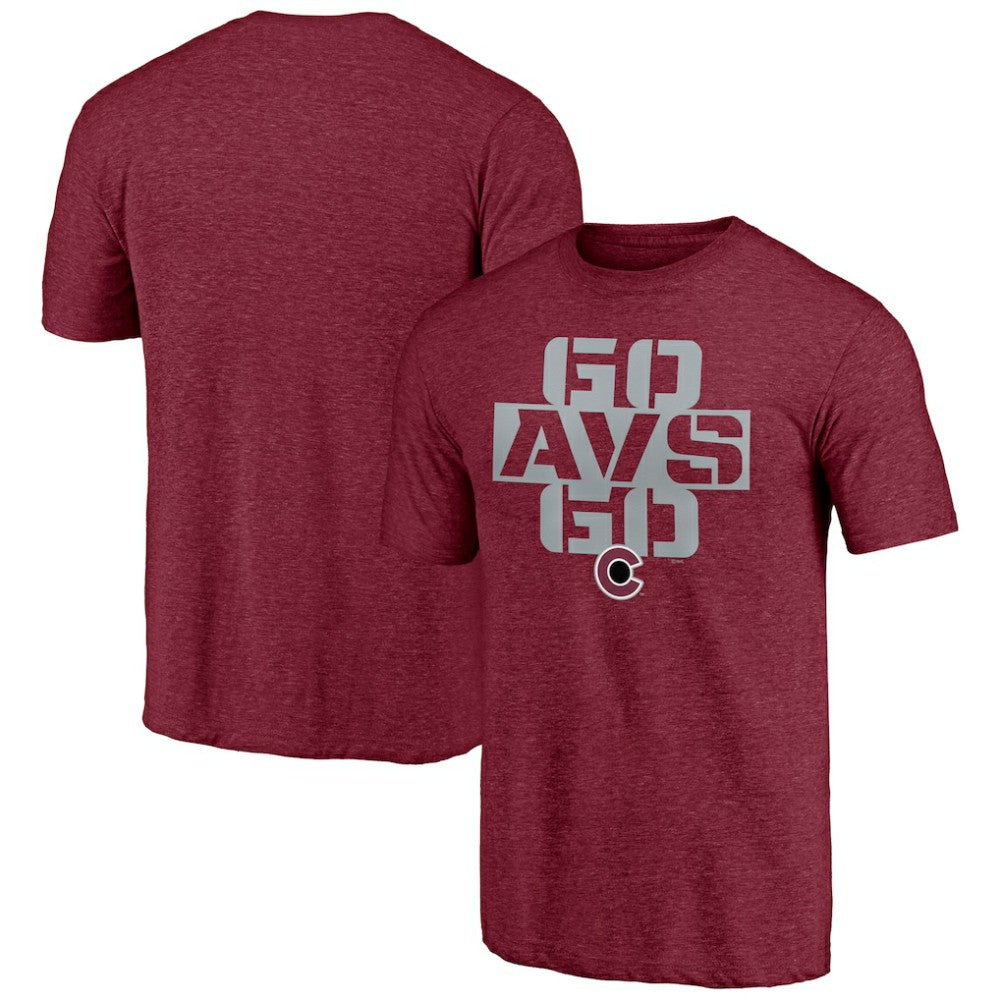 Colorado Avalanche Shoot to Score Tri-Blend T-Shirt - Burgundy - NHL 202545451