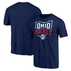 Columbus Blue Jackets Shoot to Score Tri-Blend T-Shirt - Navy - NHL 202545452