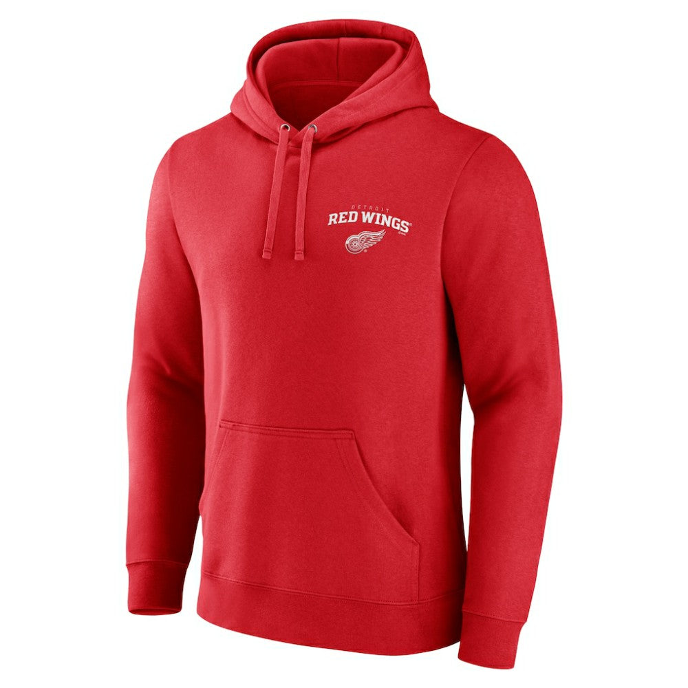 Detroit Red Wings Team Lockup Pullover Hoodie - Red - NHL 202545456
