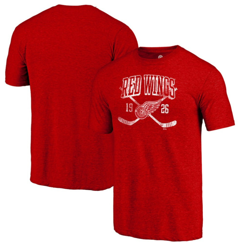 Detroit Red Wings Line Shift Tri-Blend T-Shirt - Red - NHL 202545466