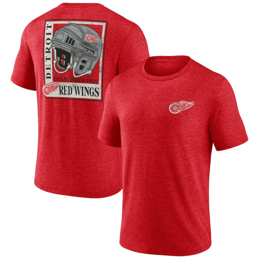 Detroit Red Wings Earnest Will Tri-Blend T-Shirt - Red - NHL 202545467