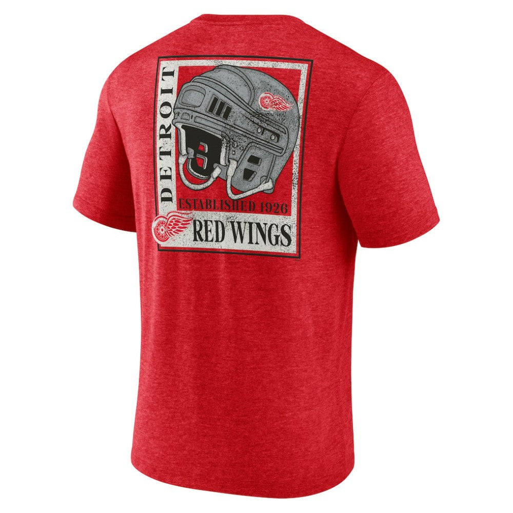 Detroit Red Wings Earnest Will Tri-Blend T-Shirt - Red - NHL 202545467