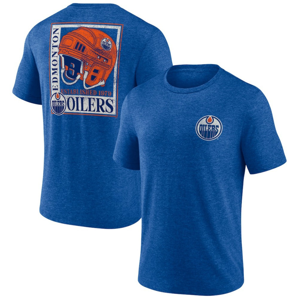 Edmonton Oilers Earnest Will Tri-Blend T-Shirt - Royal - NHL 202545474