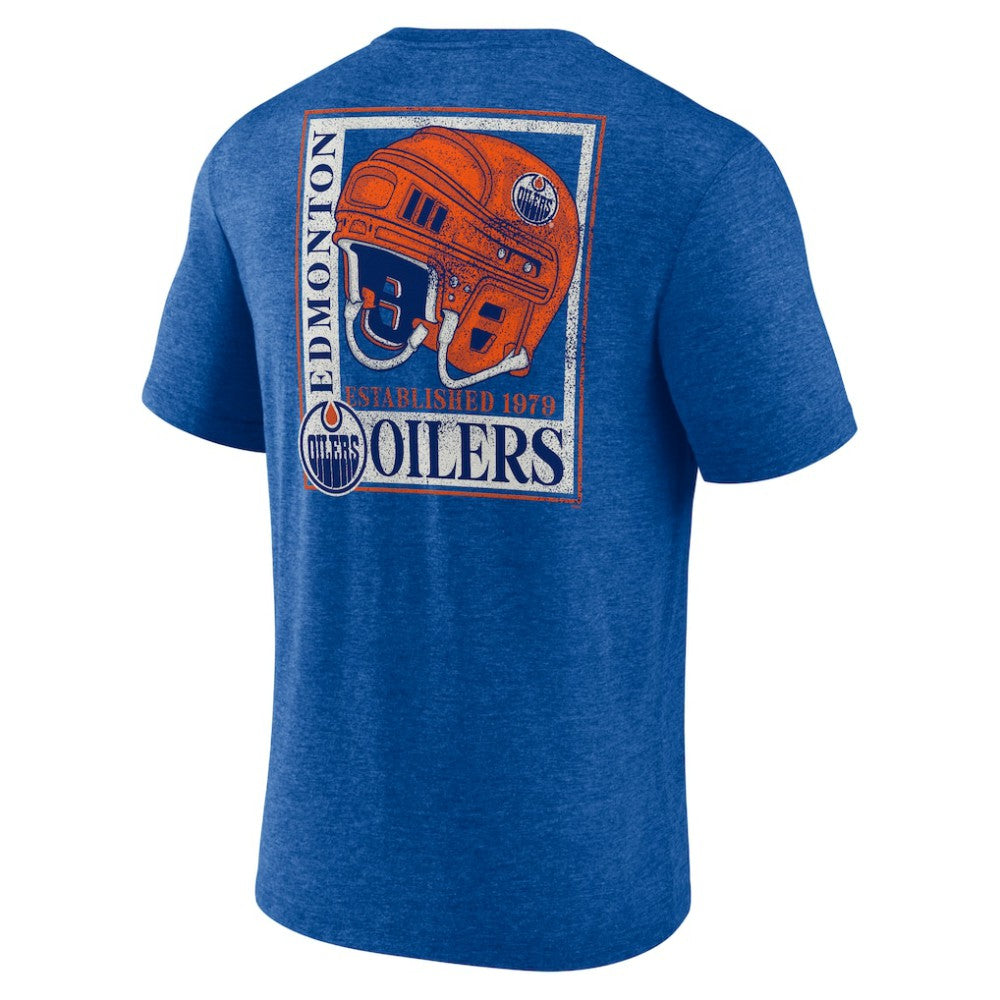 Edmonton Oilers Earnest Will Tri-Blend T-Shirt - Royal - NHL 202545474