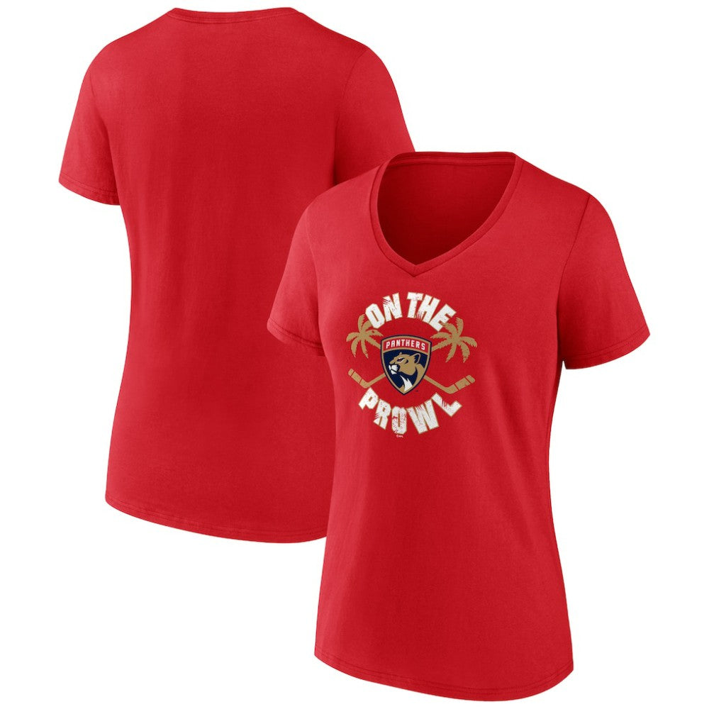 Florida Panthers Women's Active Edge V-Neck T-Shirt - Red - NHL 202545484