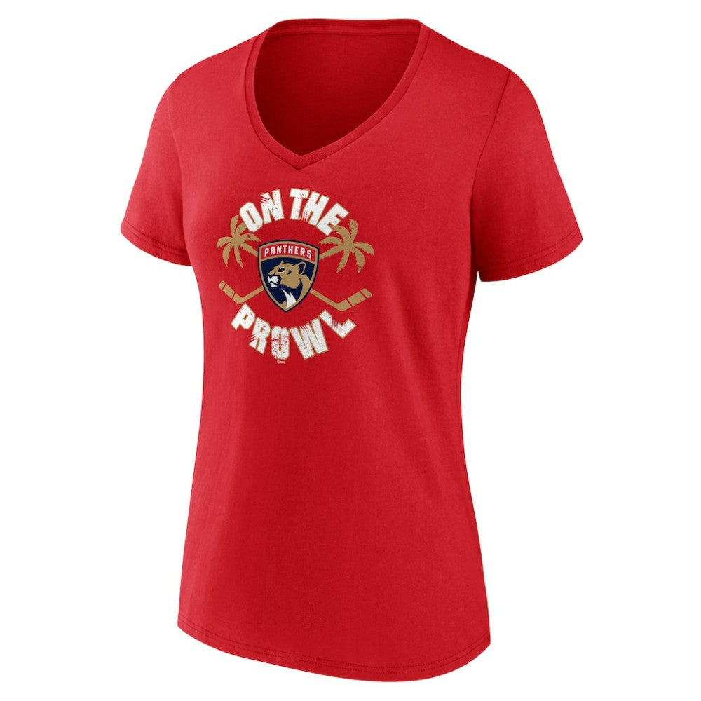 Florida Panthers Women's Active Edge V-Neck T-Shirt - Red - NHL 202545484