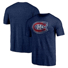 Montreal Canadiens Distressed Tri-Blend T-Shirt - Navy - NHL 202545497