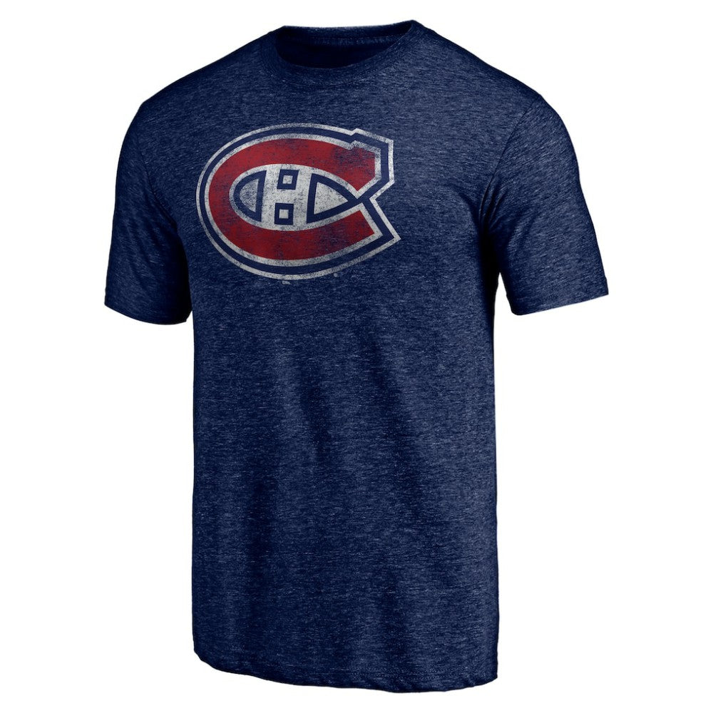 Montreal Canadiens Distressed Tri-Blend T-Shirt - Navy - NHL 202545497