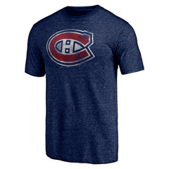 Montreal Canadiens Distressed Tri-Blend T-Shirt - Navy - NHL 202545497