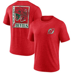 New Jersey Devils Earnest Will Tri-Blend T-Shirt - Red - NHL 202545524