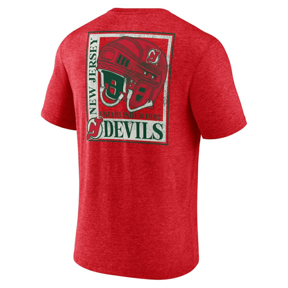New Jersey Devils Earnest Will Tri-Blend T-Shirt - Red - NHL 202545524