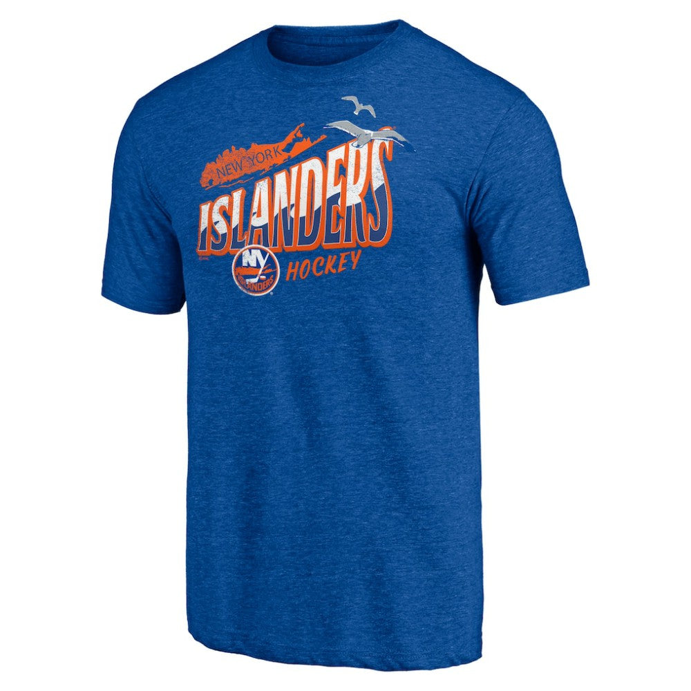 New York Islanders Shoot to Score Tri-Blend T-Shirt - Royal - NHL 202545531