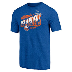New York Islanders Shoot to Score Tri-Blend T-Shirt - Royal - NHL 202545531