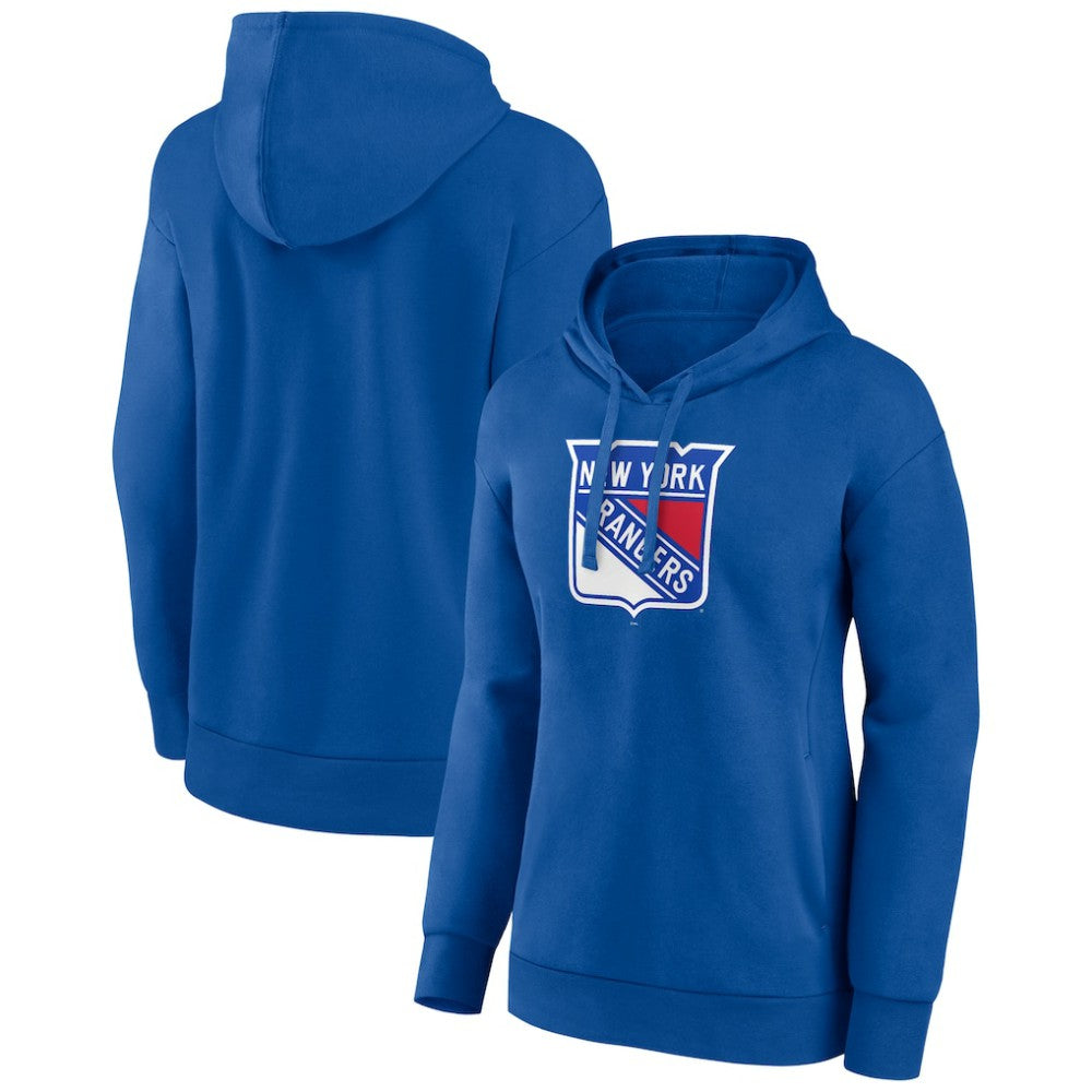 New York Rangers Women's Primary Logo Pullover Hoodie - Blue - NHL 202545537