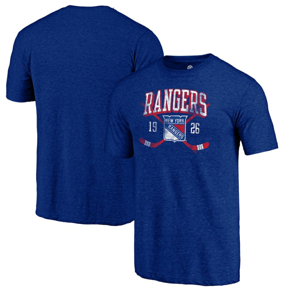 New York Rangers Line Shift Tri-Blend T-Shirt - Blue - NHL 202545539