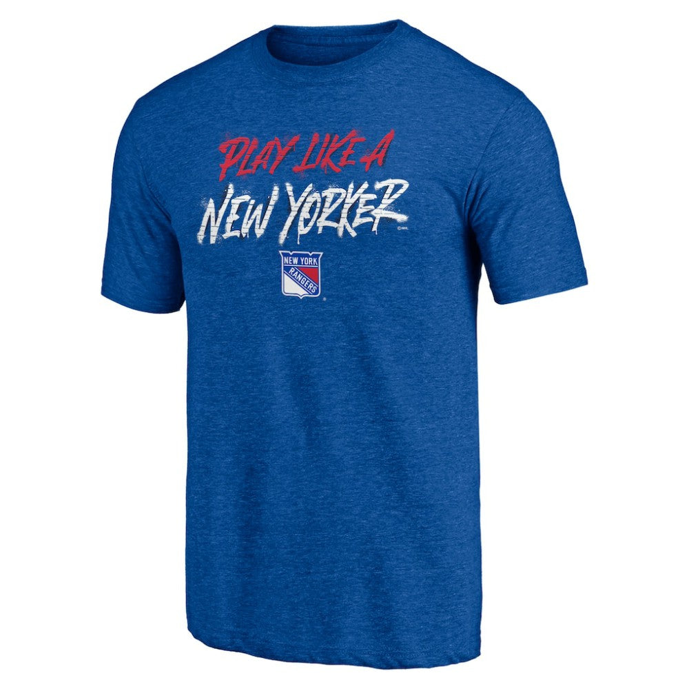 New York Rangers Shoot to Score Tri-Blend T-Shirt - Blue - NHL 202545540