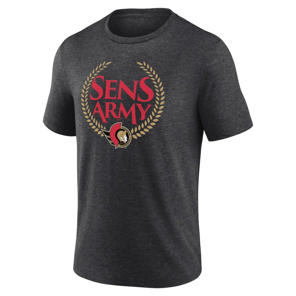 Ottawa Senators Shout Out Tri-Blend T-Shirt - Charcoal - NHL 202545548