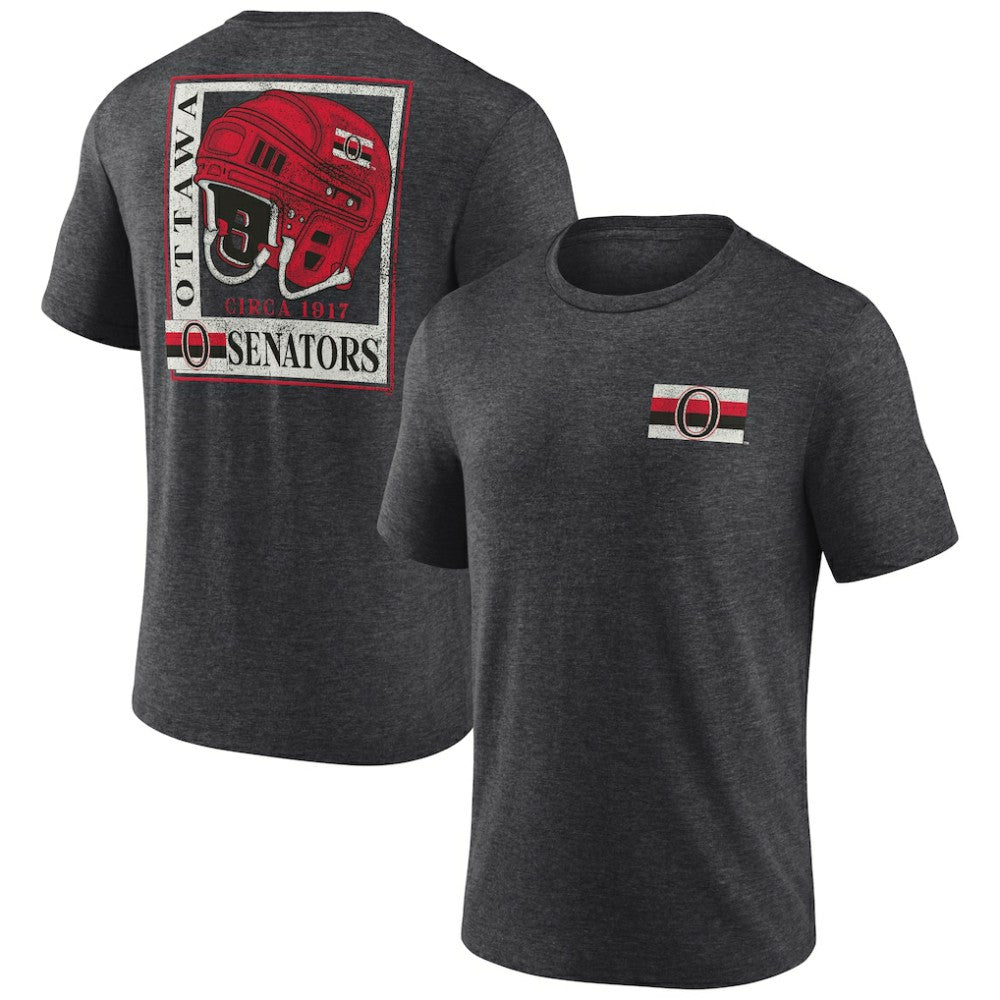 Ottawa Senators Earnest Will Tri-Blend T-Shirt - Charcoal - NHL 202545550