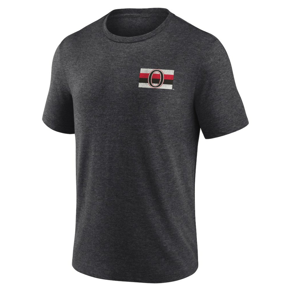 Ottawa Senators Earnest Will Tri-Blend T-Shirt - Charcoal - NHL 202545550