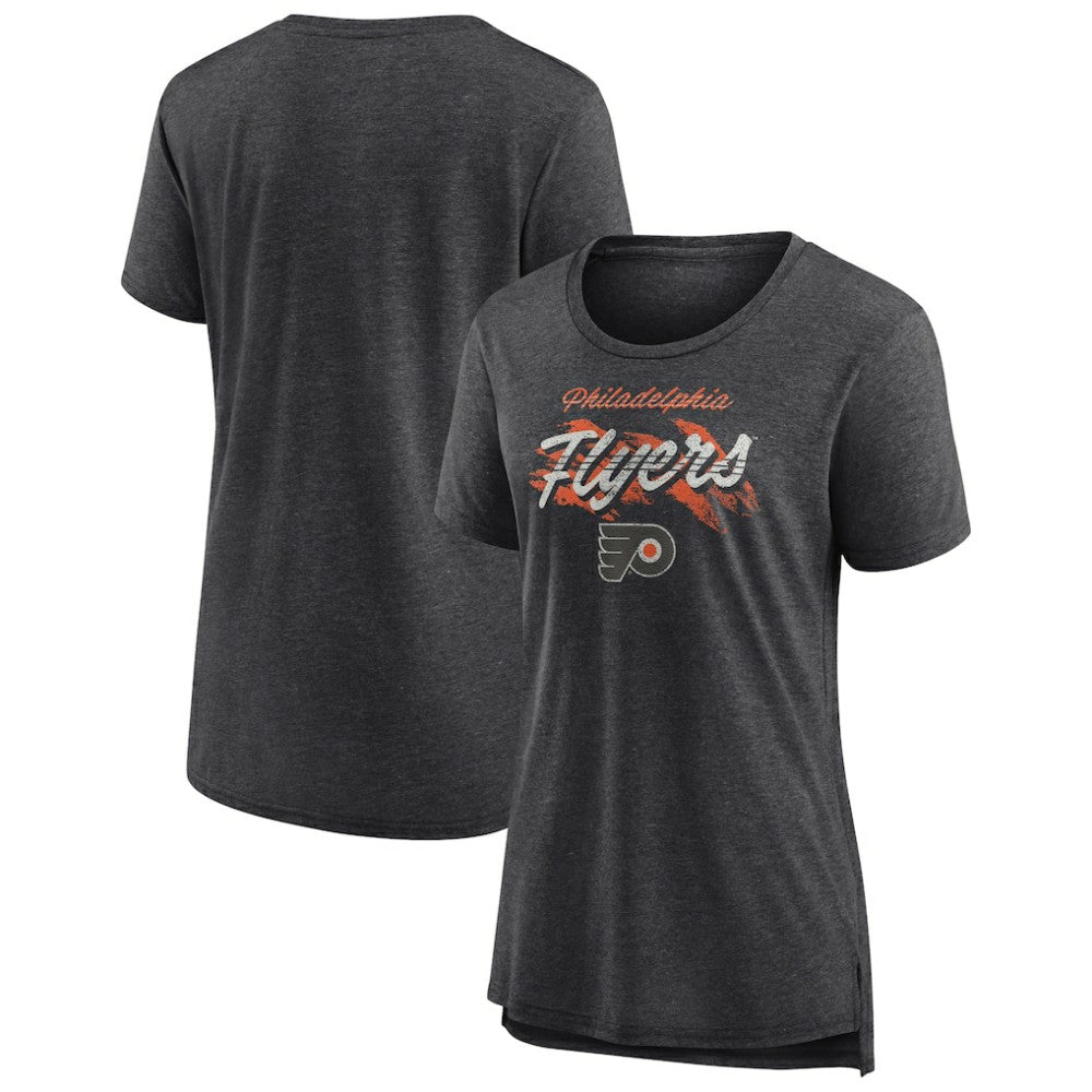 Philadelphia Flyers Women's Hit the Ice Tri-Blend T-Shirt - Gray - NHL 202545552
