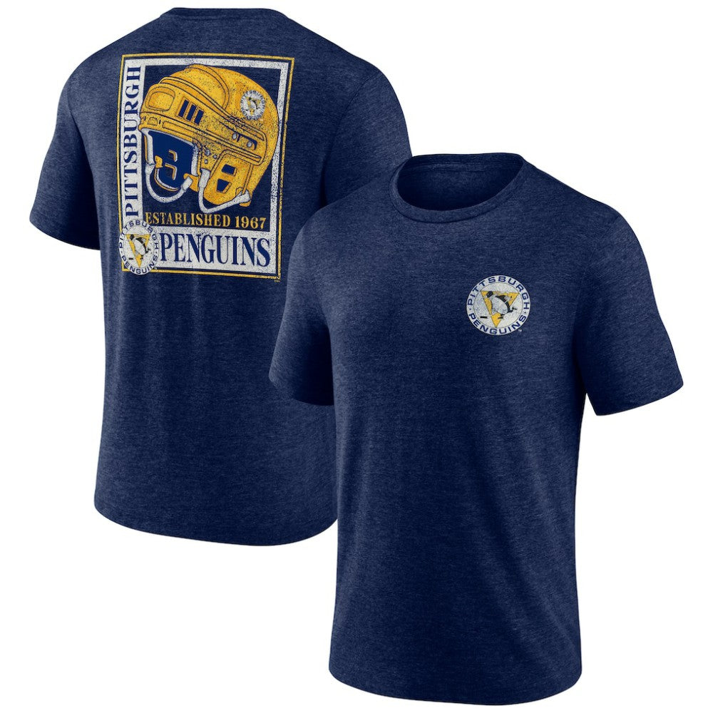Pittsburgh Penguins Earnest Will Tri-Blend T-Shirt - Navy - NHL 202545553