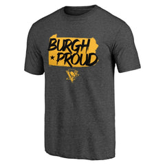 Pittsburgh Penguins Shoot to Score Tri-Blend T-Shirt - Charcoal - NHL 202545557
