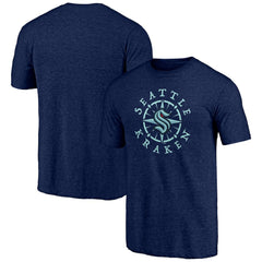 Seattle Kraken Shoot to Score Tri-Blend T-Shirt - Deep Sea Blue - NHL 202545564