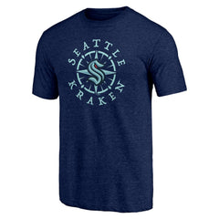 Seattle Kraken Shoot to Score Tri-Blend T-Shirt - Deep Sea Blue - NHL 202545564
