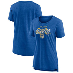 St. Louis Blues Women's Hit the Ice Tri-Blend T-Shirt - Blue - NHL 202545571