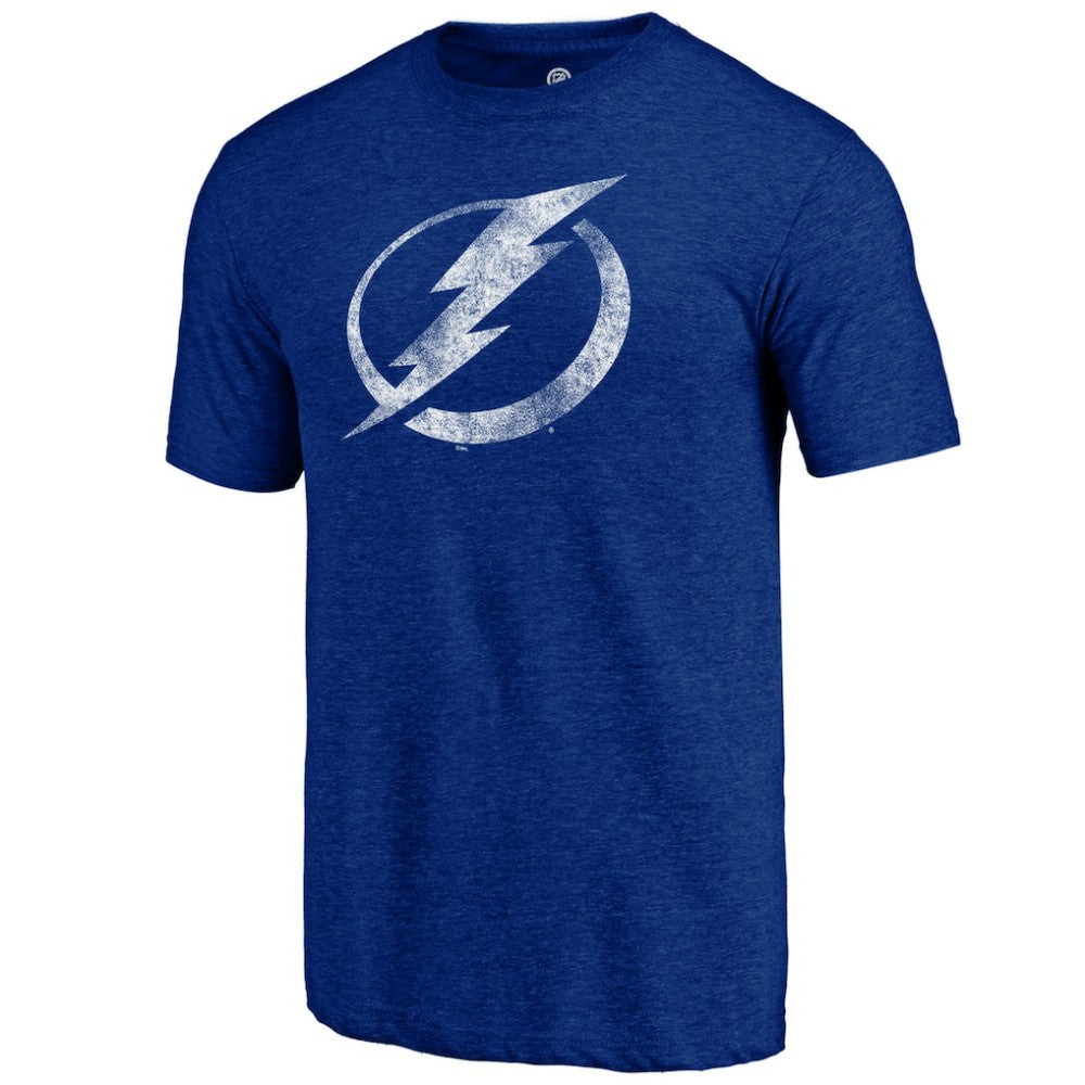 Tampa Bay Lightning Distressed Logo Tri-Blend T-Shirt - Blue - NHL 202545573