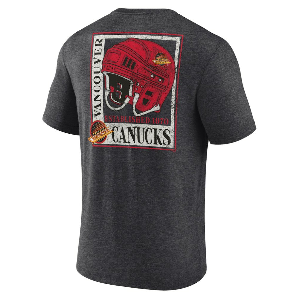 Vancouver Canucks Earnest Will Tri-Blend T-Shirt - Charcoal - NHL 202545586