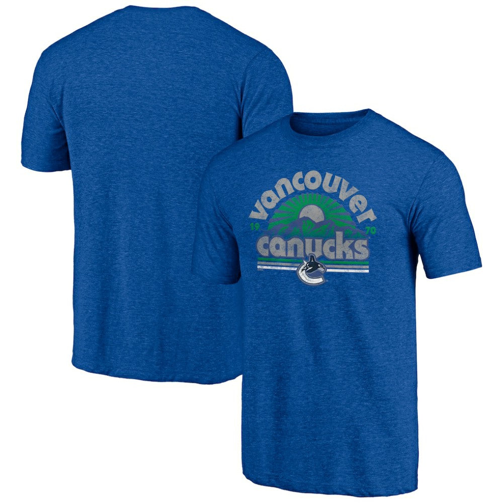 Vancouver Canucks Shoot to Score Tri-Blend T-Shirt - Blue - NHL 202545587