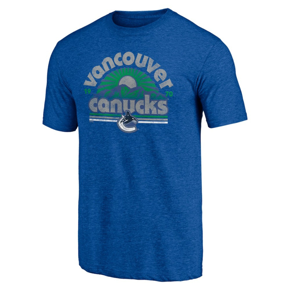 Vancouver Canucks Shoot to Score Tri-Blend T-Shirt - Blue - NHL 202545587