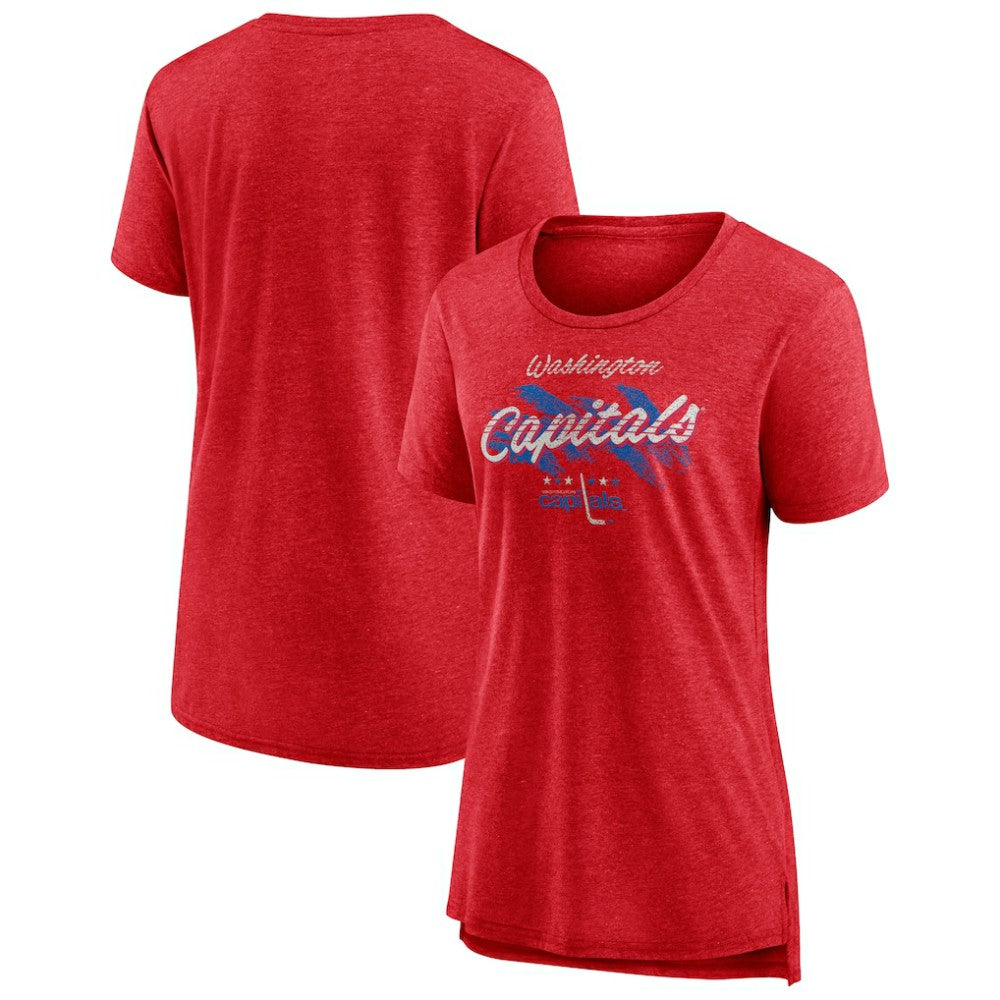 Washington Capitals Women's Hit the Ice Tri-Blend T-Shirt - Red - NHL 202545599