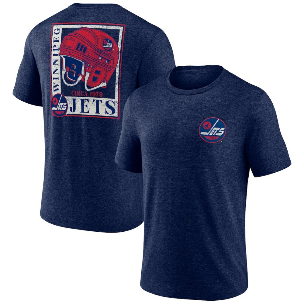 Winnipeg Jets Earnest Will Tri-Blend T-Shirt - Navy - NHL 202545602
