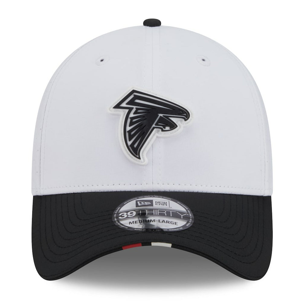 Atlanta Falcons New Era 2025 NFL Training Camp 39THIRTY Flex Hat White/Black