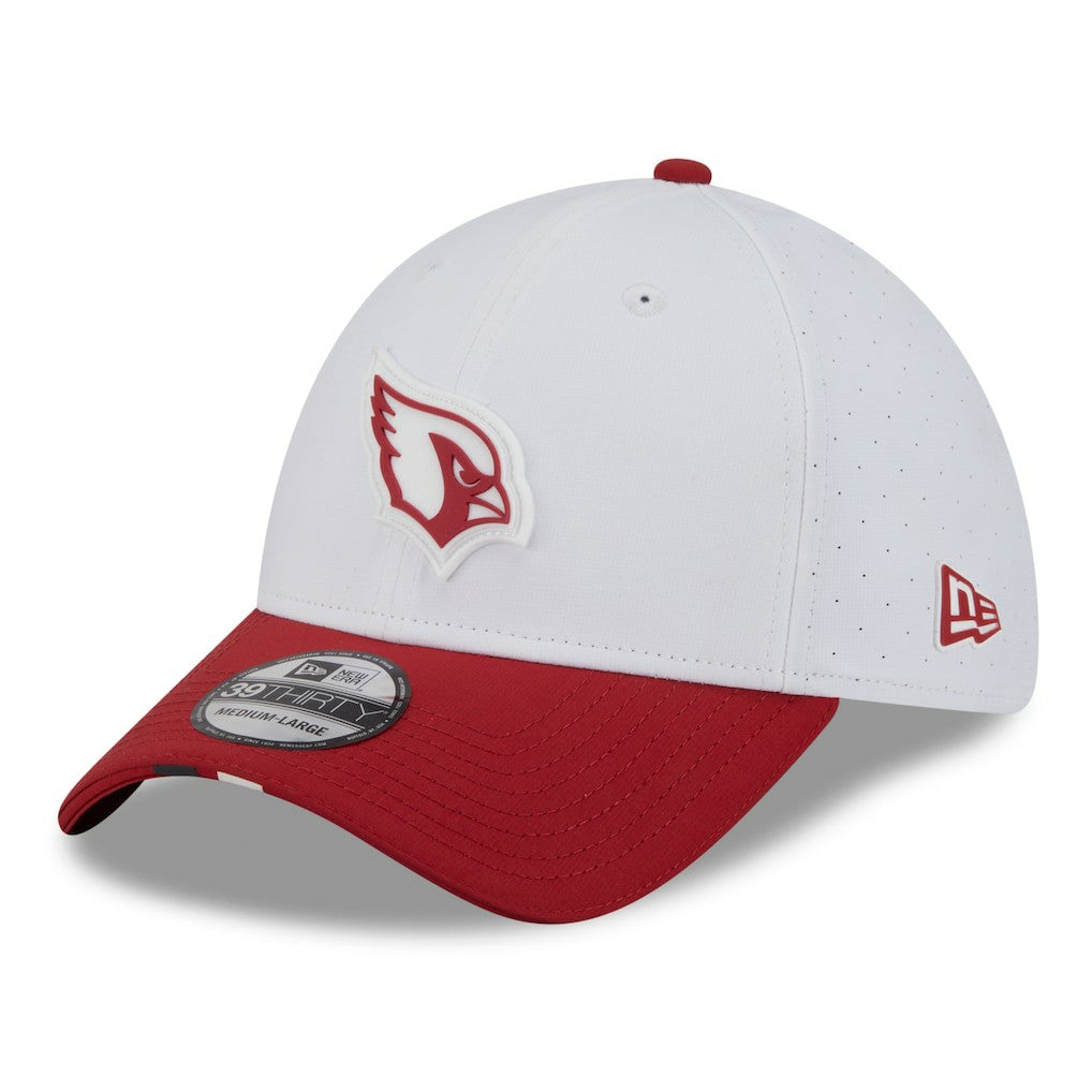 Arizona Cardinals New Era 2025 NFL Training Camp 39THIRTY Flex Hat White/Cardinal