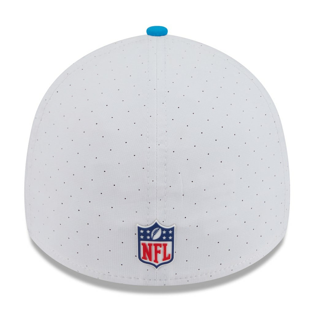 Carolina Panthers New Era 2025 NFL Training Camp 39THIRTY Flex Hat White/Blue