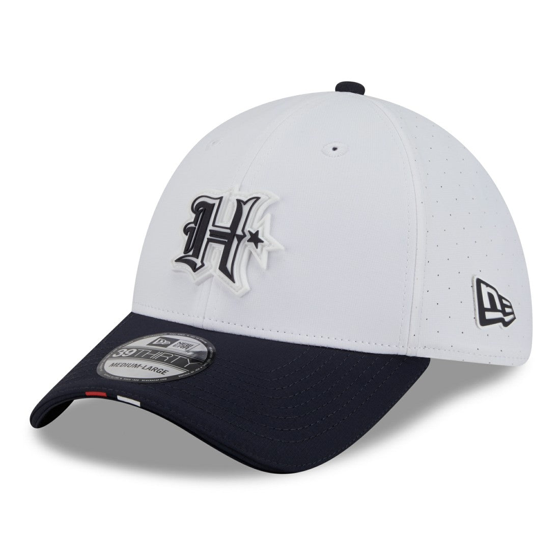 Houston Texans New Era 2025 NFL Training Camp 39THIRTY Flex Hat White/Navy