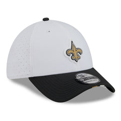 New Orleans Saints New Era 2025 NFL Training Camp 39THIRTY Flex Hat White/Black
